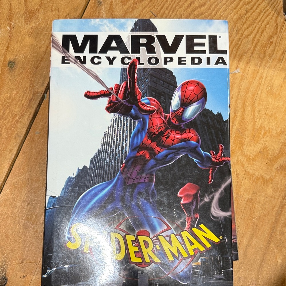 Marvel Spider-Man Encyclopedia with Blue and Red Cover